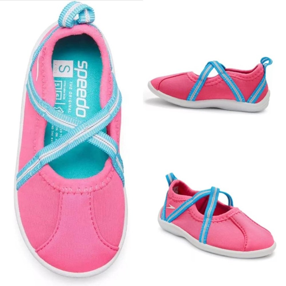 NWT Speedo Toddler Girls' Water Shoes -‎ Pink Taffy  Size  S 5/6